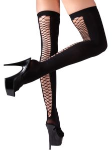 Cottelli Halterlose Str�mpfe blickdicht mit Schn�rung