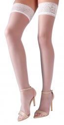 Cottelli Halterlose Str�mpfe weiss bis Gr. 5