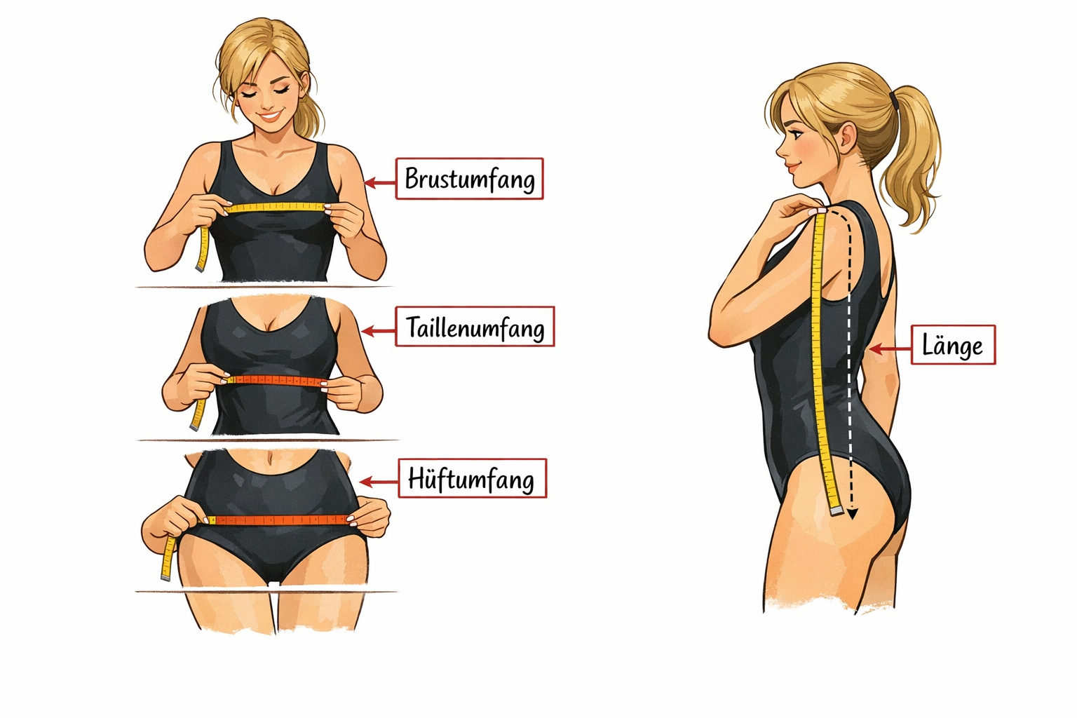 Anleitung: So messen Sie Ihren Damen-Body richtig für die perfekte Größe