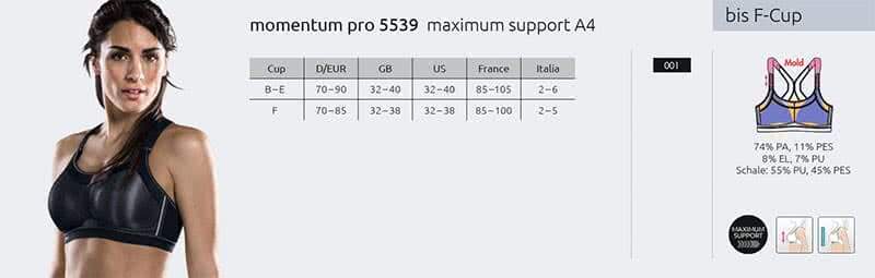 Anita Active Sport BH Momentum Pro 5539 Maximum Support A4