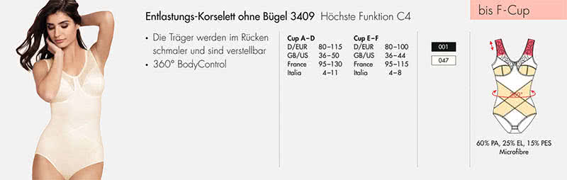 Anita MicroEnergen Entlastungs Korselett ohne Bügel 3409