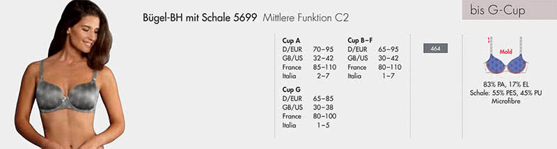 Anita Mila Bügel-BH mit Schale 5699 Anita Mila Bügel-BH mit Schale 5699