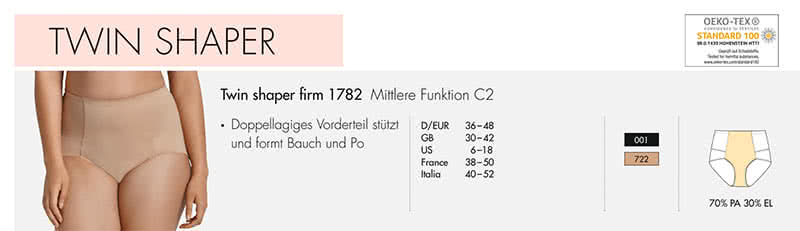 Anita Miederhose mit Poformung Twin Shaper 36-48 Anita Twin Shaper firm 1782