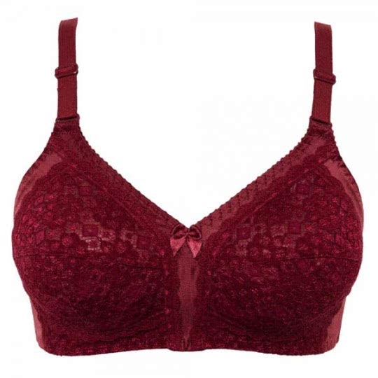 BH ohne Bügel 95D Bordeaux – Format Mieder Komfort-BH