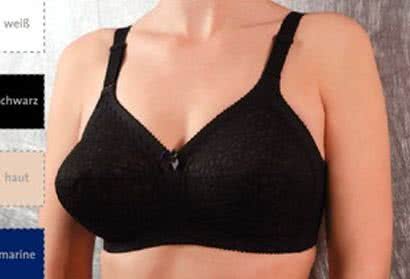 BH ohne Bügel Größe 105 D Farbe schwarz Format Mieder