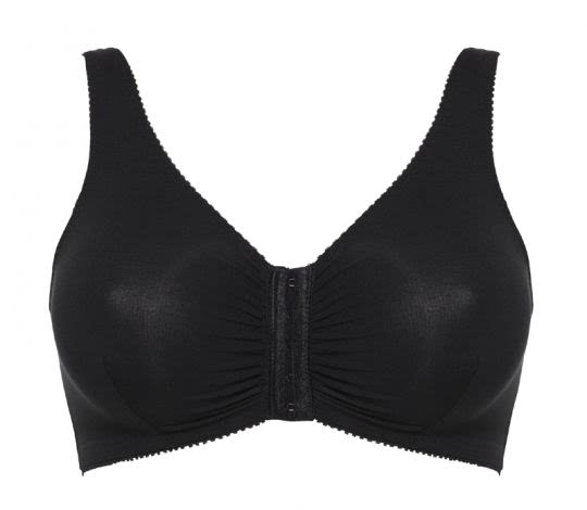 Ulla Classic Mieder BH ohne Bügel Vorderverschluss in den Größen 75-130 in der Farbe schwarz Auch als Schlaf BH geeignet