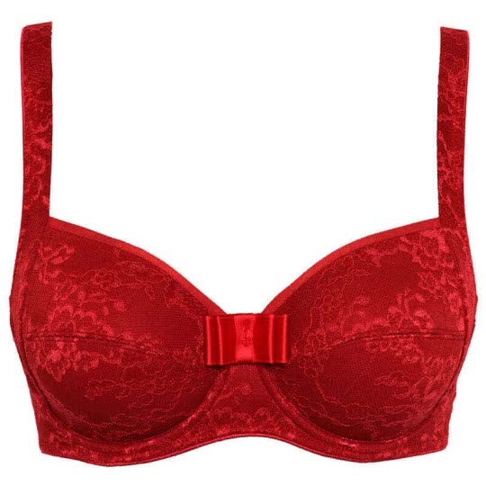 Bügel-BH mit Spitze Größe 115B Farbe rot - Dacapo Passione 344518