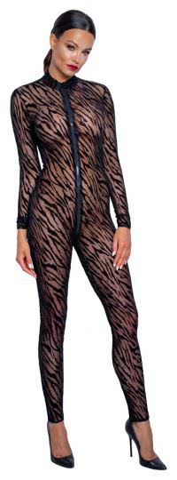 Cottelli Catsuit Overall  Noir in Hammer Optik Größe S