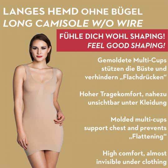 Damen Hemd ohne Bügel lang Größe 3XL (50/52) haut