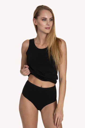 Damen Taillenslip Baumwolle XL schwarz