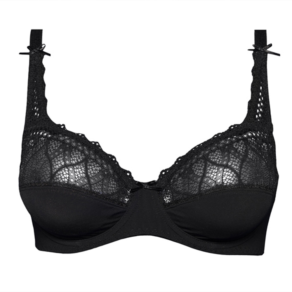 Format Bügel BH mit Spitze Größe 75 F schwarz