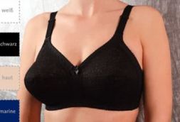 BH ohne Bügel Größe 105 D Farbe schwarz Format Mieder