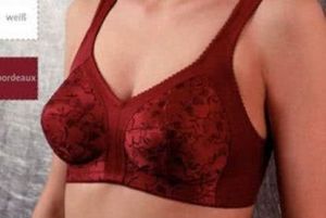 BH ohne Bügel Größe 95A Farbe bordeaux Format Mieder