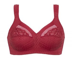 Format Mieder BH ohne Bügel berry rot 95D