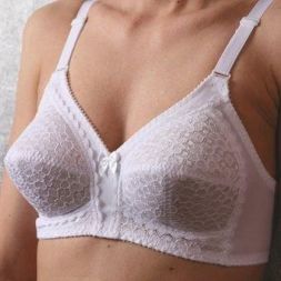 BH ohne Bügel mit Einlage Größe 100A Farbe weiß Format Mieder