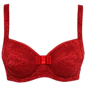 Bügel-BH mit Spitze 90C rot - Dacapo Passione