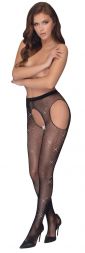 Cottelli Ouvert Strumpfhose Netz mit Glitzer S-L