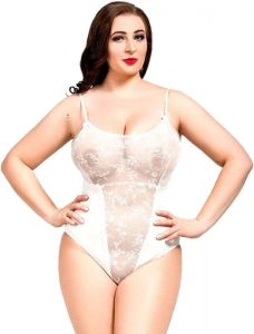 Nine X Stringbody Aida mit Spitzeneinsatz ivory 3 XL
