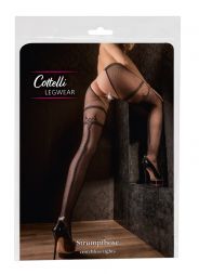 Cottelli Ouvert Strumpfhose Netz mit Naht und Schleife S-2XL