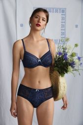 Anita Slip Fleur 38-48 in blau